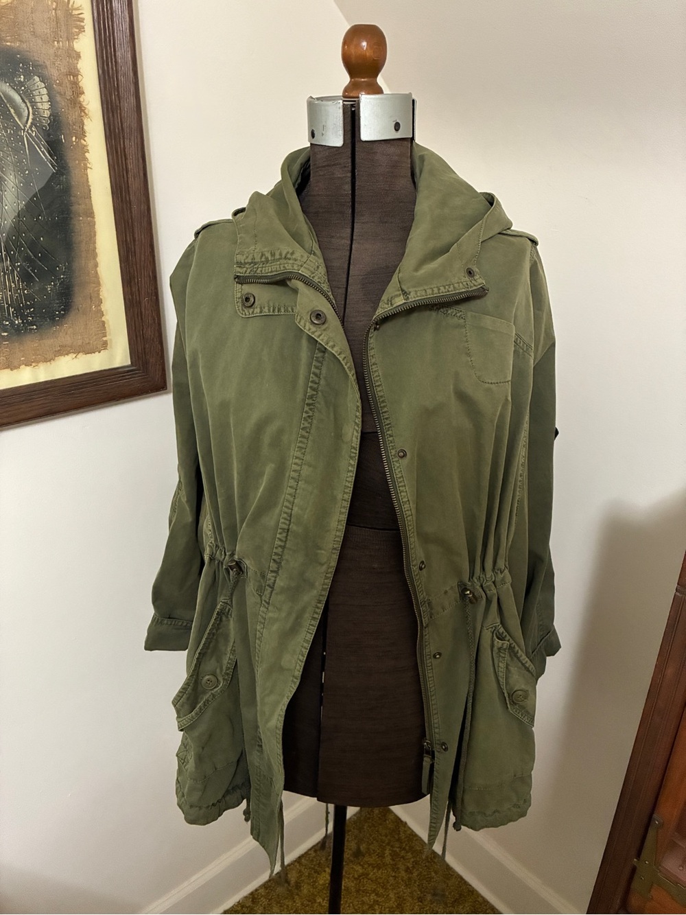 Rare! Vintage Topshop Military-Style Poncho